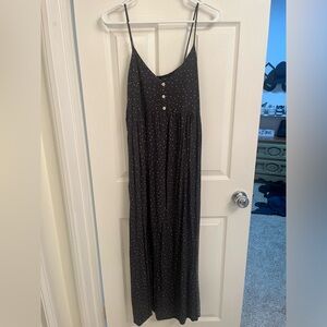 Final Touch Women’s Gray Polka Dot Dress Midi